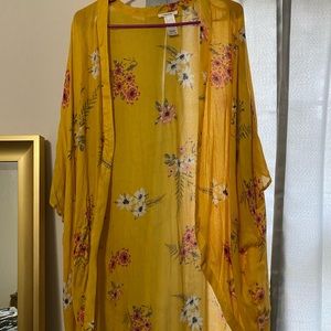 Yellow floral kimono